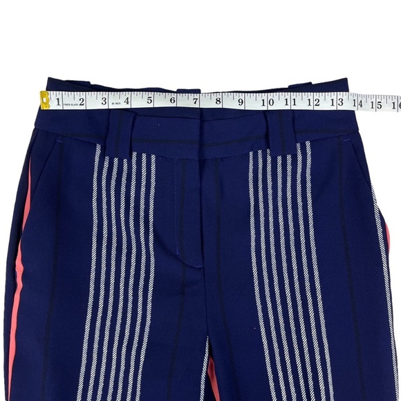 Express Women’s Blue with White & Orange Stripes Tapered Dress Pants Size 2S - Picture 8 of 10